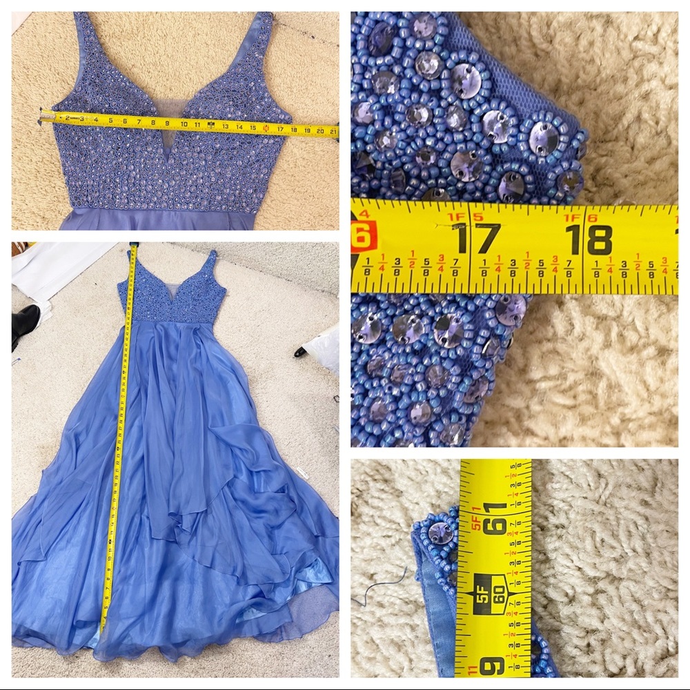 Sherri Hill sequin blue gown - Picture 6 of 9
